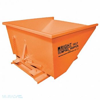 GRAINGER APPROVED Self Dumping Hopper 6000 lb Orange, 9CVU6