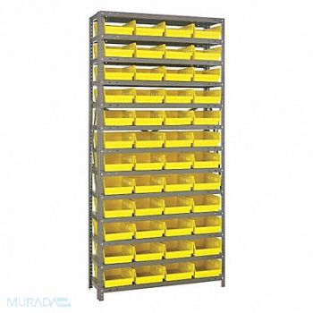 QUANTUM STORAGE SYSTEMS E1517 Bin Shlvng 18inx75inx36in Yellow, 9CWE2
