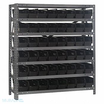 QUANTUM STORAGE SYSTEMS E1511 Bin Shlvng 12inx39inx36in Black, 9CYL0