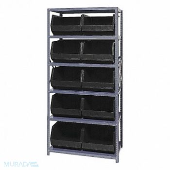 QUANTUM STORAGE SYSTEMS E1504 Bin Shlvng 18inx75inx36in Black, 9CYL8