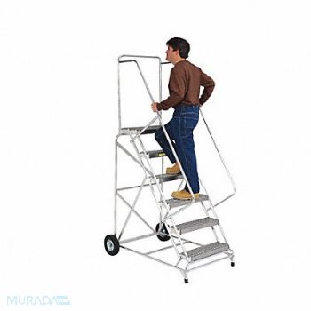 BALLYMORE Wheelbarrow Ladder Aluminum 70 In.H, 9GUC8
