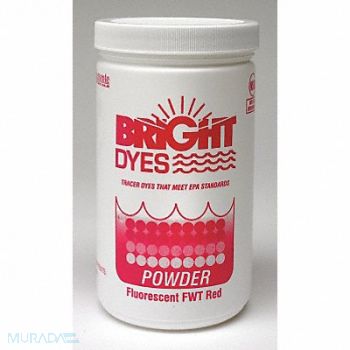 BRIGHT DYES Dye Tracer Powder Fluorescent Red 1 lb, 9DTY7