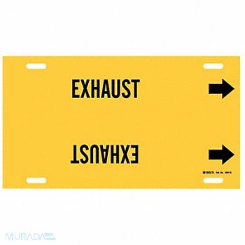 BRADY Pipe Marker Exhaust 24 in W, 9DTZ6