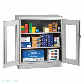 TENNSCO Storage Cabinet 42 x36 x18 LtGry 2Shlv, 9DV84