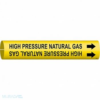 BRADY Pipe Marker High Pressure Natural Gas, 9DZH9
