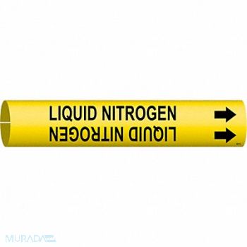 BRADY Pipe Marker Liquid Nitrogen 2 13/16in H, 9DZJ0