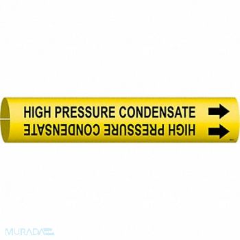 BRADY Pipe Mrkr High Pressure Condensate 2in H, 9E046