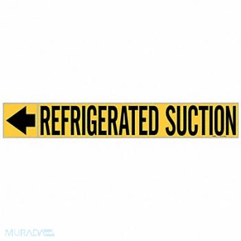 BRADY Pipe Mrkr Refrigrted Sction 2in H 12in W, 9E196