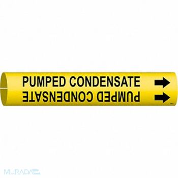 BRADY Pipe Markr Pumped Condensate 2in H 2in W, 9E207