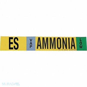 BRADY Pipe Marker Ammonia 2 1/4 in H 14 in W, 9E505