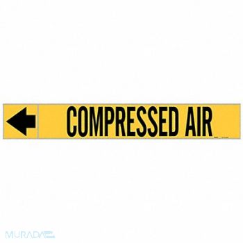 BRADY Pipe Mrkr Comprssed Air 1in H 8in W, 9E534