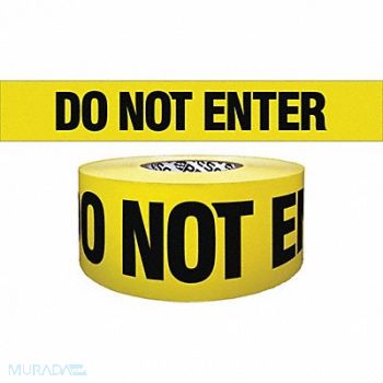 GRAINGER APPROVED Barricade Tape Yellow/Black 1000ft x 3In, 9EKN0