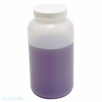 DYNALON Bottle 1000mL Plastic Wide PK24, 9ERZ1