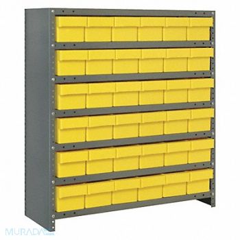 QUANTUM STORAGE SYSTEMS E7216 Enclosed Bin Shlvng 18x39x36in Yellow, 9ETA9