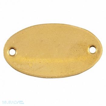C.H. HANSON Blank Tag Brass 1in H 1 7/8in W PK25, 9EVN8