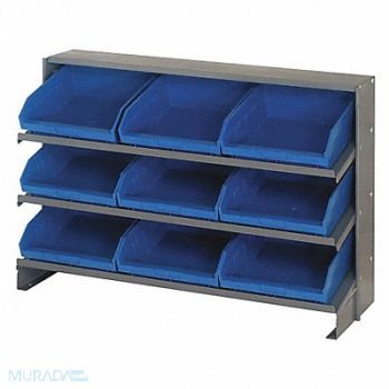 QUANTUM STORAGE SYSTEMS E1543 Bench Pick Rack 12x21x36in Blue, 9EZ44