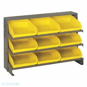 QUANTUM STORAGE SYSTEMS E1543 Bench Pick Rack 12x21x36in Yellow, 9EZ45