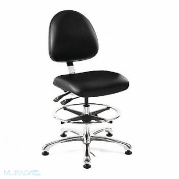 BEVCO Ergonomic ESD Task Chair Vinyl Black, 9F061