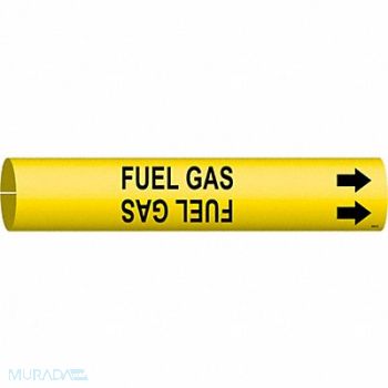 BRADY Pipe Marker Fuel Gas 7/8 in H 7/8 in W, 9F070