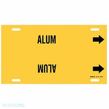BRADY Pipe Marker Alum 8 in H 16 in W, 9F204
