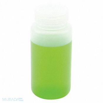 LAB SAFETY SUPPLY Bottle 500mL Plastic Wide PK12, 9F491