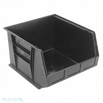 QUANTUM STORAGE SYSTEMS F0611 Hang and Stack Bin Black PP 11 in, 9F813