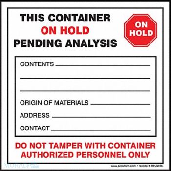 ACCUFORM DOT Handling Label Waste 4 W PK100, 9T433