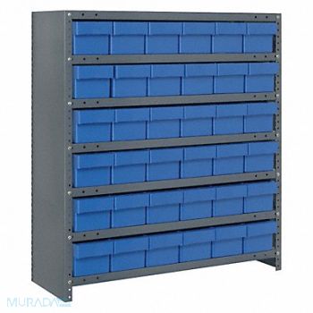QUANTUM STORAGE SYSTEMS E7214 Enclosed Bin Shlvng 12x39x36in Blue, 9FVE9