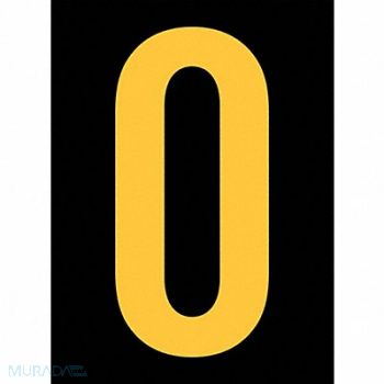 STRANCO INC Reflective Number Label 0 2-1/2in H PK25, 9G572