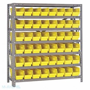 QUANTUM STORAGE SYSTEMS E1511 Bin Shlvng 12inx39inx36in Yellow, 9GC08