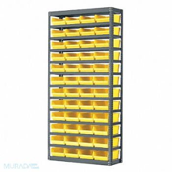 AKRO-MILS Bin Shlvng 18inx79inx36in Yellow, 9HR56