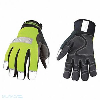 YOUNGSTOWN GLOVE CO. Cold Protection Gloves 2XL HiVis Grn PR, 9HRE4