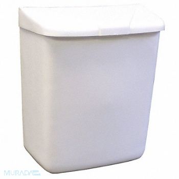 HOSPECO Sanitary Napkin Receptacle White, 9GCD5