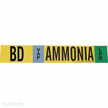 BRADY Pipe Marker Ammonia 2 1/4 in H 14 in W, 9GE23