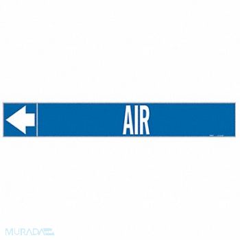 BRADY Pipe Marker Air 1 in H 8 in W, 9GEF8