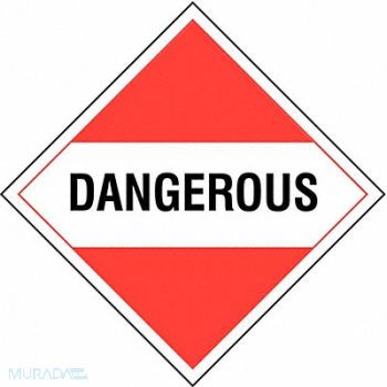 STRANCO INC DOT Container Placard 10-3/4 W PK10, 9GYZ9