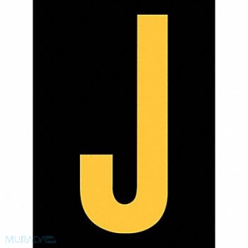 STRANCO INC Reflective Letter Label J 2-1/2in H PK25, 9HM82