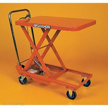 BISHAMON Mobile Scissors Lift Table Manual, 9HX69
