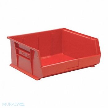 QUANTUM STORAGE SYSTEMS F0607 Hang and Stack Bin Red PP 7 in, 9HZ58