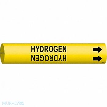 BRADY Pipe Mrkr Hydrogen 2 13/16in H 2 4/5in W, 9J151