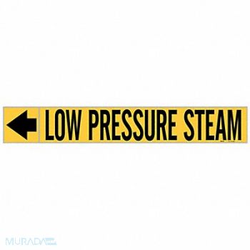 BRADY Pipe Markr Low Pressure Steam 1in H, 9J176