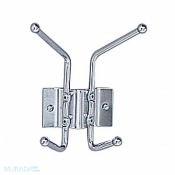 SAFCO 2 Hook Coat Rack 7-1/16Hx6-1/2H Chrome, 9J304