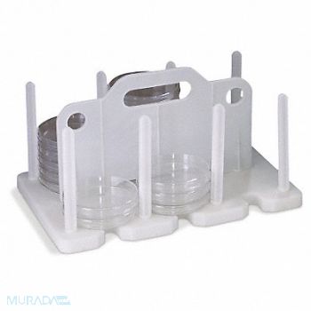SP SCIENCEWARE RACK PETRI DISH WH 7 IN HX8.25, 9J486