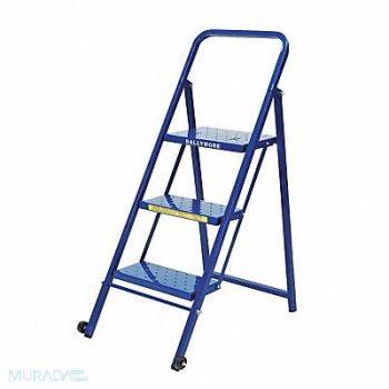 BALLYMORE Folding Rolling Ladder Steel 30 In.H, 9J770