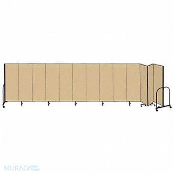 SCREENFLEX F1906 Partition 24 Ft 1 In W x 4 Ft H Beige, 9JAD3