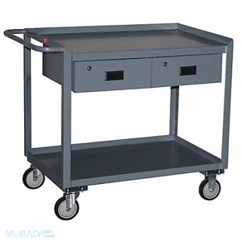 JAMCO Mobile Wrkstion Steel 36 L 30 W 2 Shelf, 9JCU7