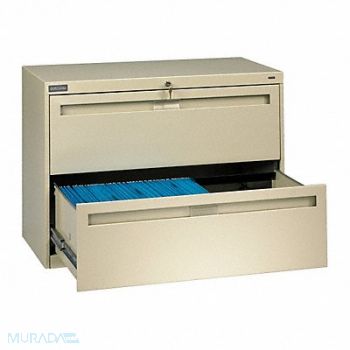 TENNSCO File Cabinet 42 in 2 Drawer Putty, 9JER5