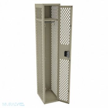 TENNSCO Wrdrb Lockr Vent 1 Wide 1 Tier Sand, 9JWK5