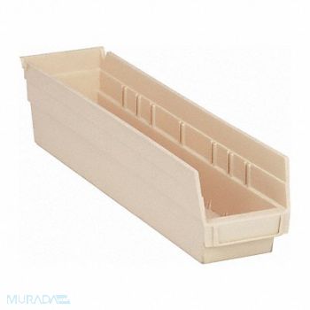 QUANTUM STORAGE SYSTEMS F0617 Shelf Bin Ivory Polypropylene 4 in, 9JYL1