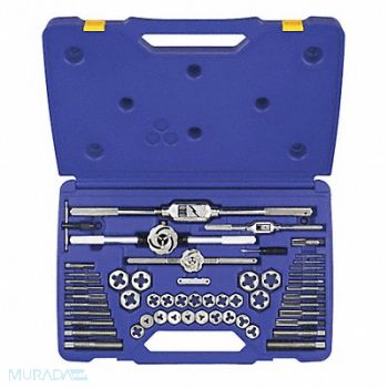 IRWIN HANSON Tap/Die Set 53pc NC NF NPT, 9K174